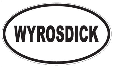 WYROSDICK - Oval Sticker