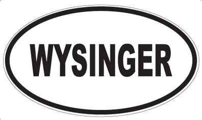 WYSINGER - Oval Sticker