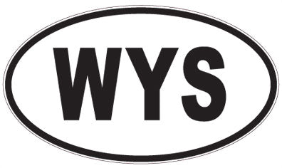WYS - 3 Letter Initials Oval Magnet