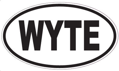WYTE - Oval Sticker