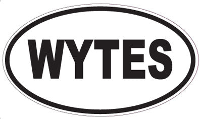 WYTES - Oval Sticker