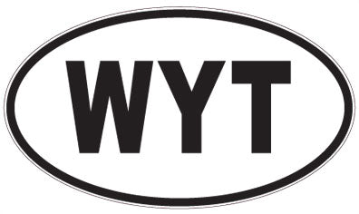 WYT - 3 Letter Initials Oval Magnet