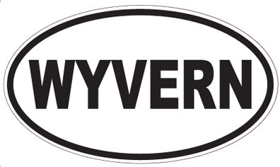 WYVERN - Oval Sticker