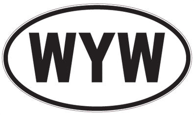 WYW - 3 Letter Initials Oval Magnet