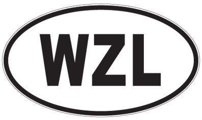 WZL - 3 Letter Initials Oval Magnet