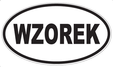 WZOREK - Oval Sticker