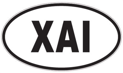XAI - 3 Letter Initials Oval Magnet
