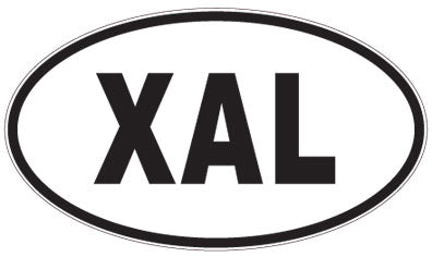 XAL - 3 Letter Initials Oval Sticker