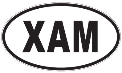 XAM - 3 Letter Initials Oval Magnet