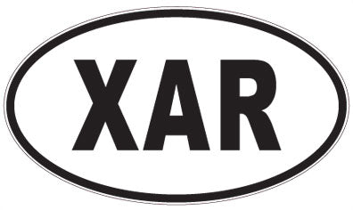 XAR - 3 Letter Initials Oval Sticker