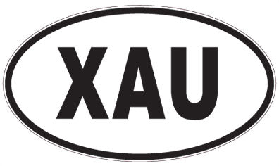 XAU - 3 Letter Initials Oval Sticker