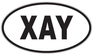 XAY - 3 Letter Initials Oval Magnet