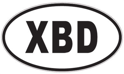XBD - 3 Letter Initials Oval Sticker