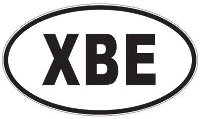 XBE - 3 Letter Initials Oval Magnet