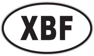 XBF - 3 Letter Initials Oval Sticker