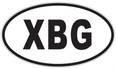 XBG - 3 Letter Initials Oval Magnet