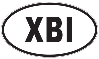XBI - 3 Letter Initials Oval Sticker
