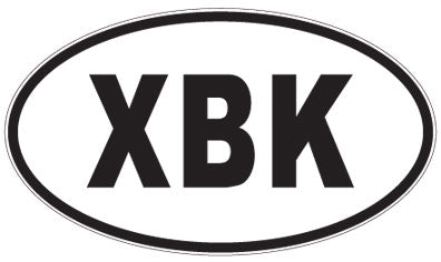 XBK - 3 Letter Initials Oval Magnet
