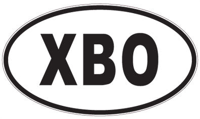 XBO - 3 Letter Initials Oval Magnet