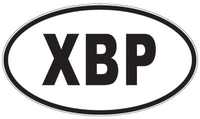 XBP - 3 Letter Initials Oval Magnet