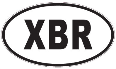 XBR - 3 Letter Initials Oval Sticker