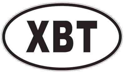 XBT - 3 Letter Initials Oval Sticker