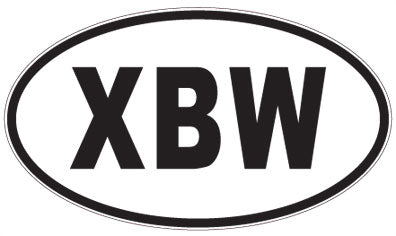 XBW - 3 Letter Initials Oval Magnet