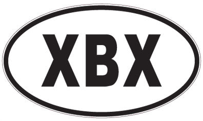 XBX - 3 Letter Initials Oval Magnet