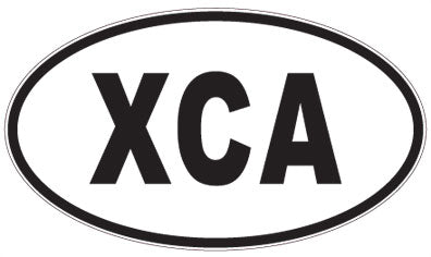 XCA - 3 Letter Initials Oval Sticker