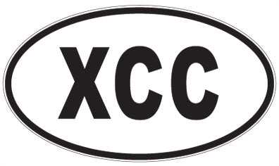 XCC - 3 Letter Initials Oval Sticker
