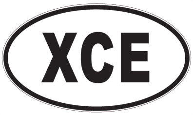XCE - 3 Letter Initials Oval Magnet