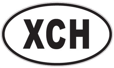 XCH - 3 Letter Initials Oval Sticker