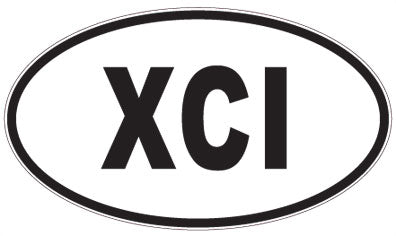 XCI - 3 Letter Initials Oval Sticker