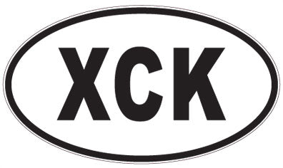 XCK - 3 Letter Initials Oval Magnet