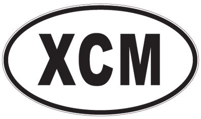 XCM - 3 Letter Initials Oval Sticker