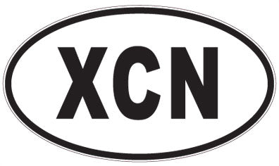 XCN - 3 Letter Initials Oval Sticker