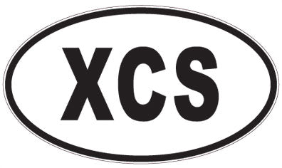 XCS - 3 Letter Initials Oval Sticker