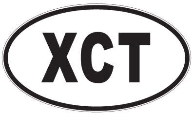 XCT - 3 Letter Initials Oval Sticker