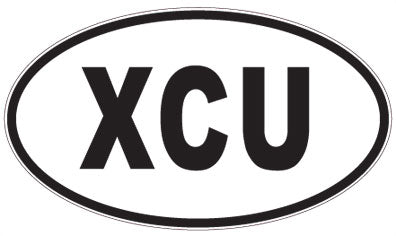 XCU - 3 Letter Initials Oval Sticker