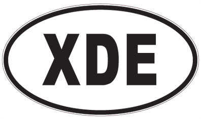 XDE - 3 Letter Initials Oval Magnet