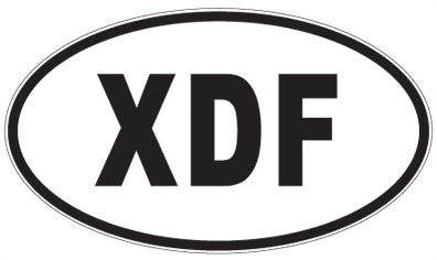 XDF - 3 Letter Initials Oval Magnet