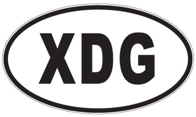 XDG - 3 Letter Initials Oval Magnet