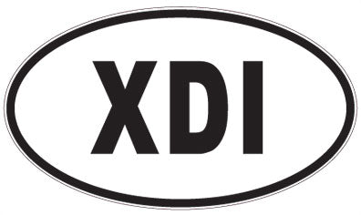XDI - 3 Letter Initials Oval Sticker