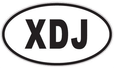XDJ - 3 Letter Initials Oval Magnet