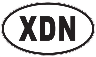 XDN - 3 Letter Initials Oval Magnet