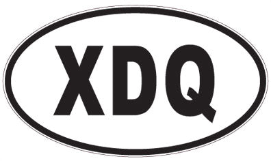 XDQ - 3 Letter Initials Oval Magnet