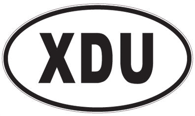 XDU - 3 Letter Initials Oval Magnet