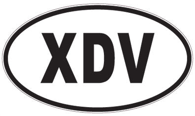 XDV - 3 Letter Initials Oval Sticker
