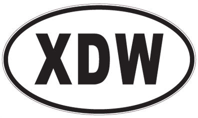 XDW - 3 Letter Initials Oval Magnet