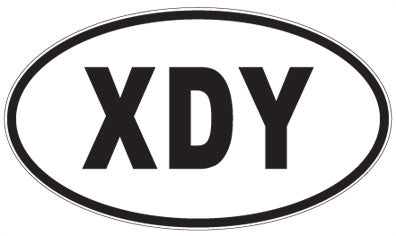 XDY - 3 Letter Initials Oval Sticker